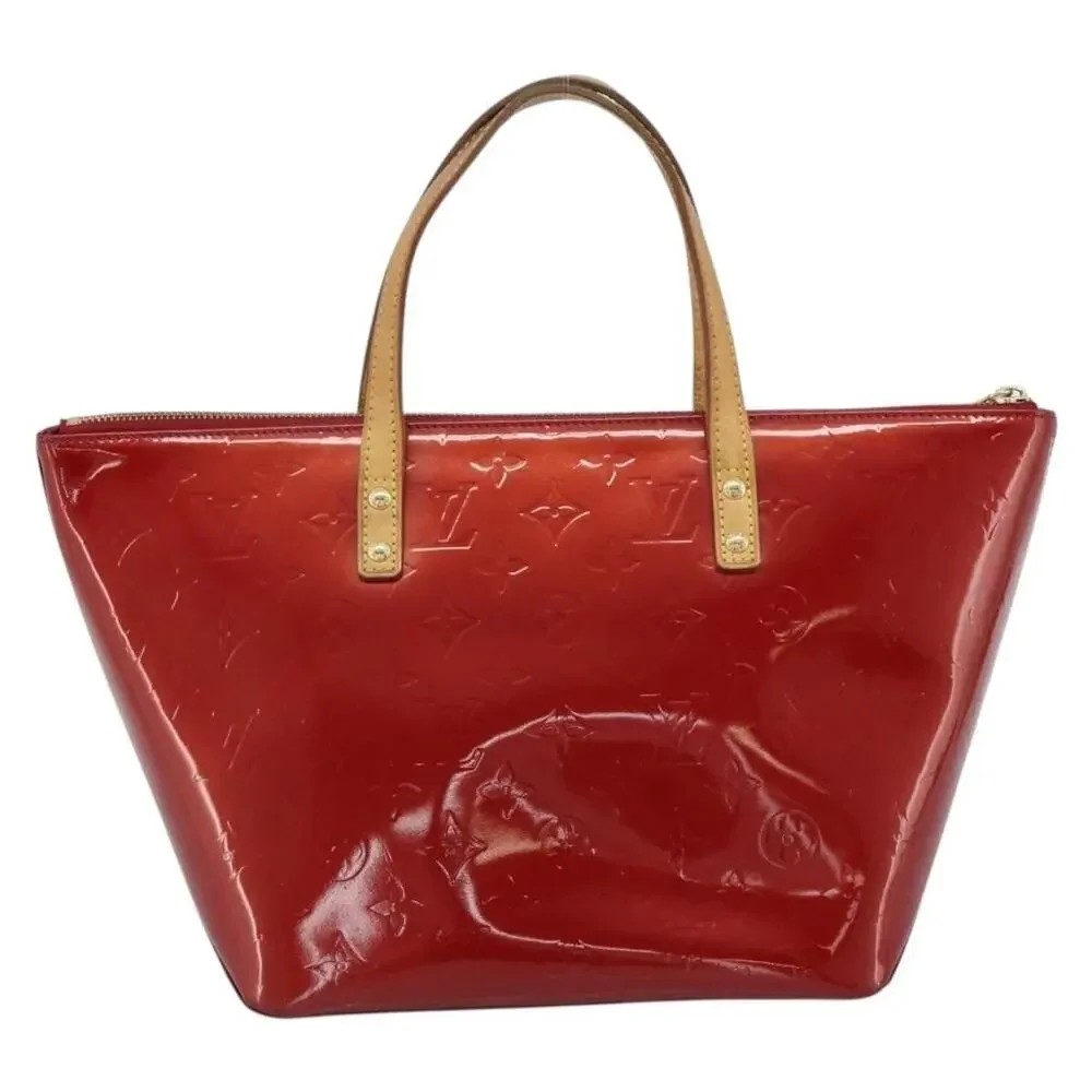 Louis Vuitton Monogram Vernis Bellevue PM Handbag Red